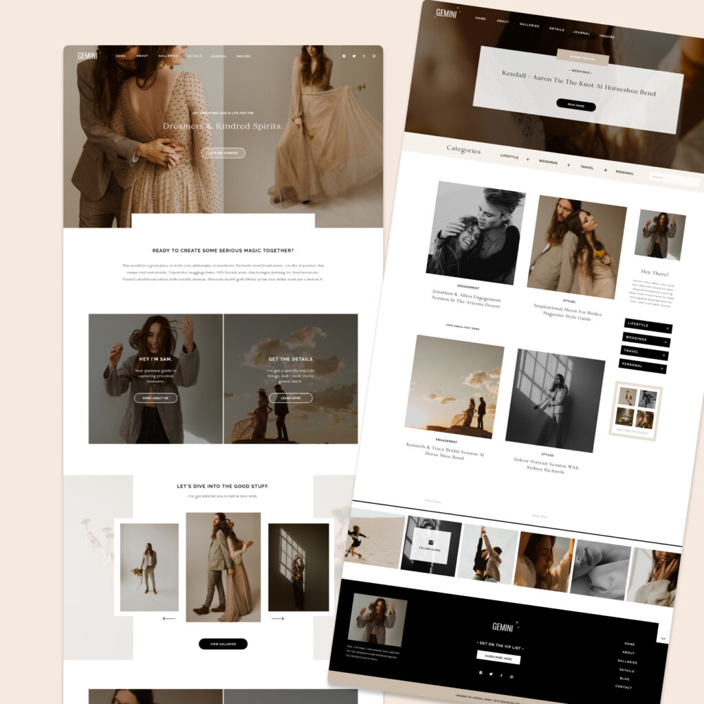 feminine showit template