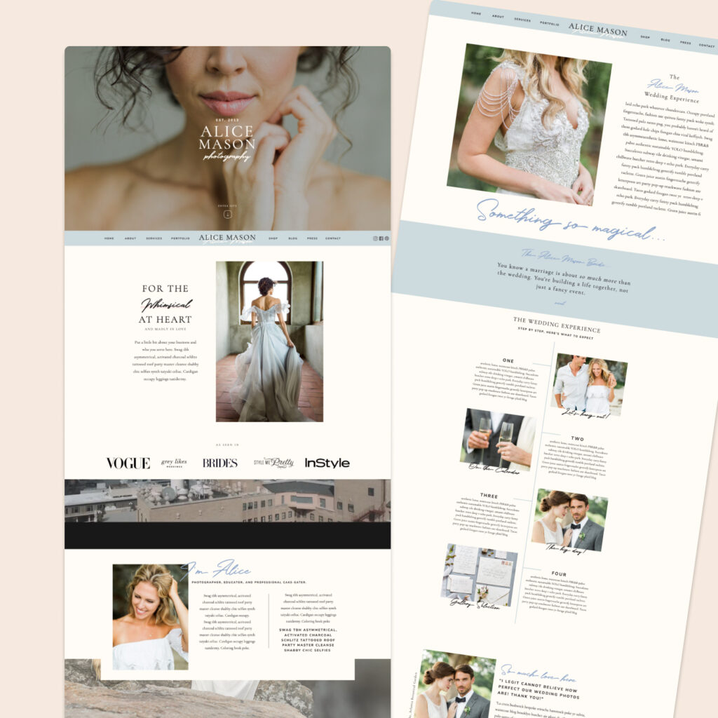 feminine showit template