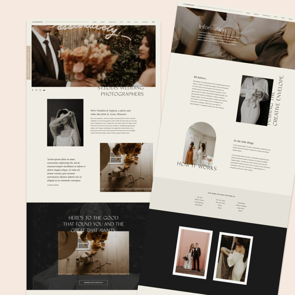 feminine showit template