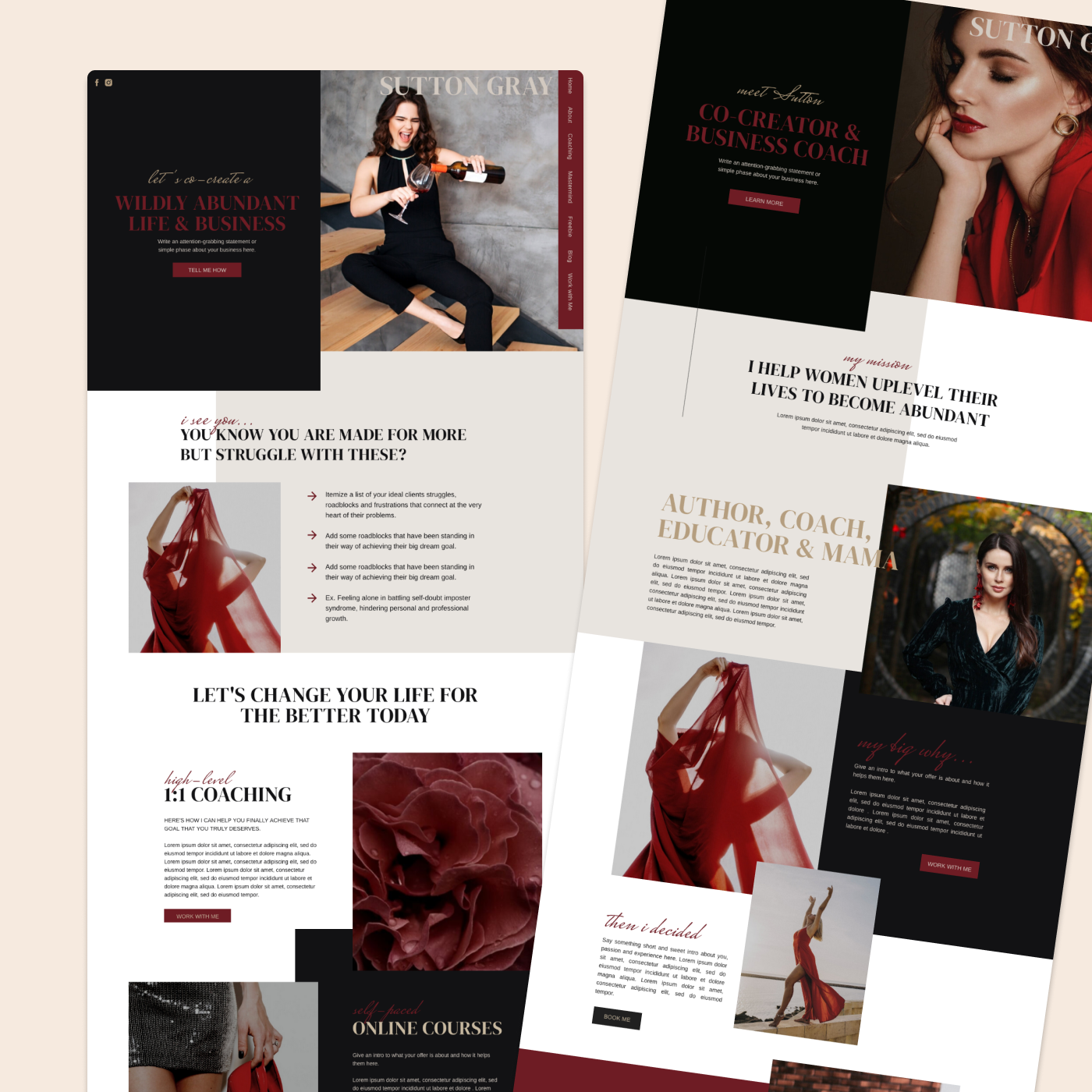 30 Showit Templates for Coaches Made By Applet