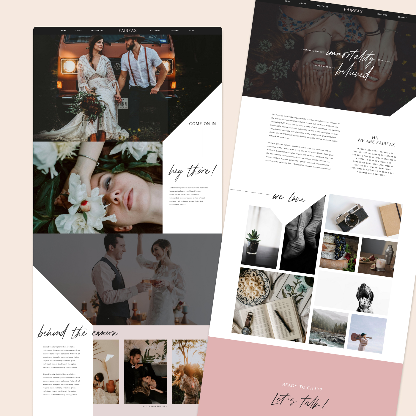 50 Showit Templates for Photographers Made By Applet