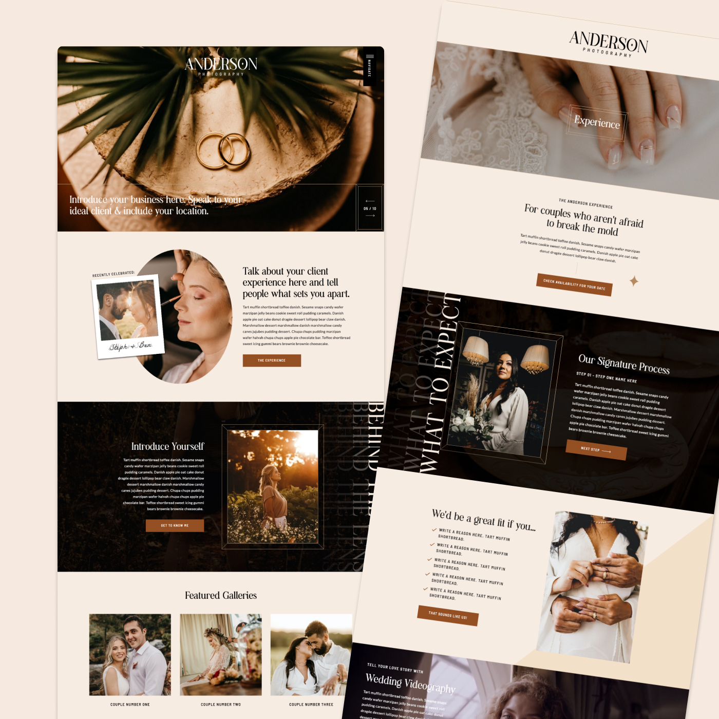 50 Showit Templates for Photographers Made By Applet