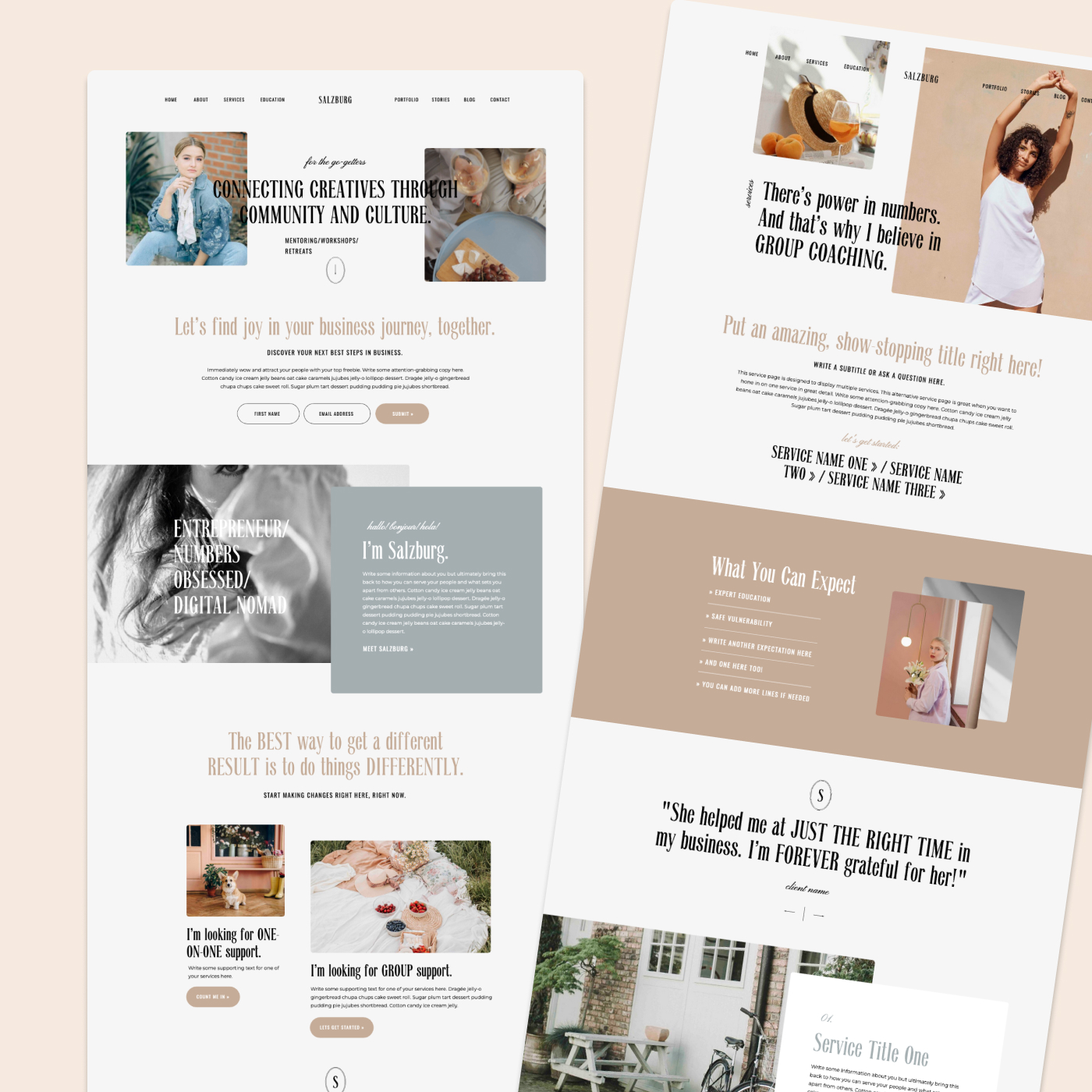 50 Showit Templates for Photographers Made By Applet