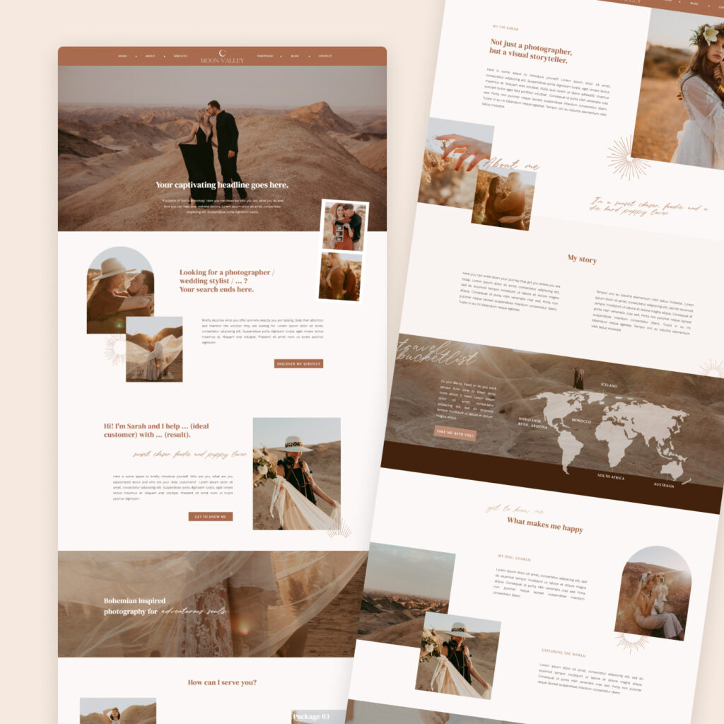 showit template for wedding photographers