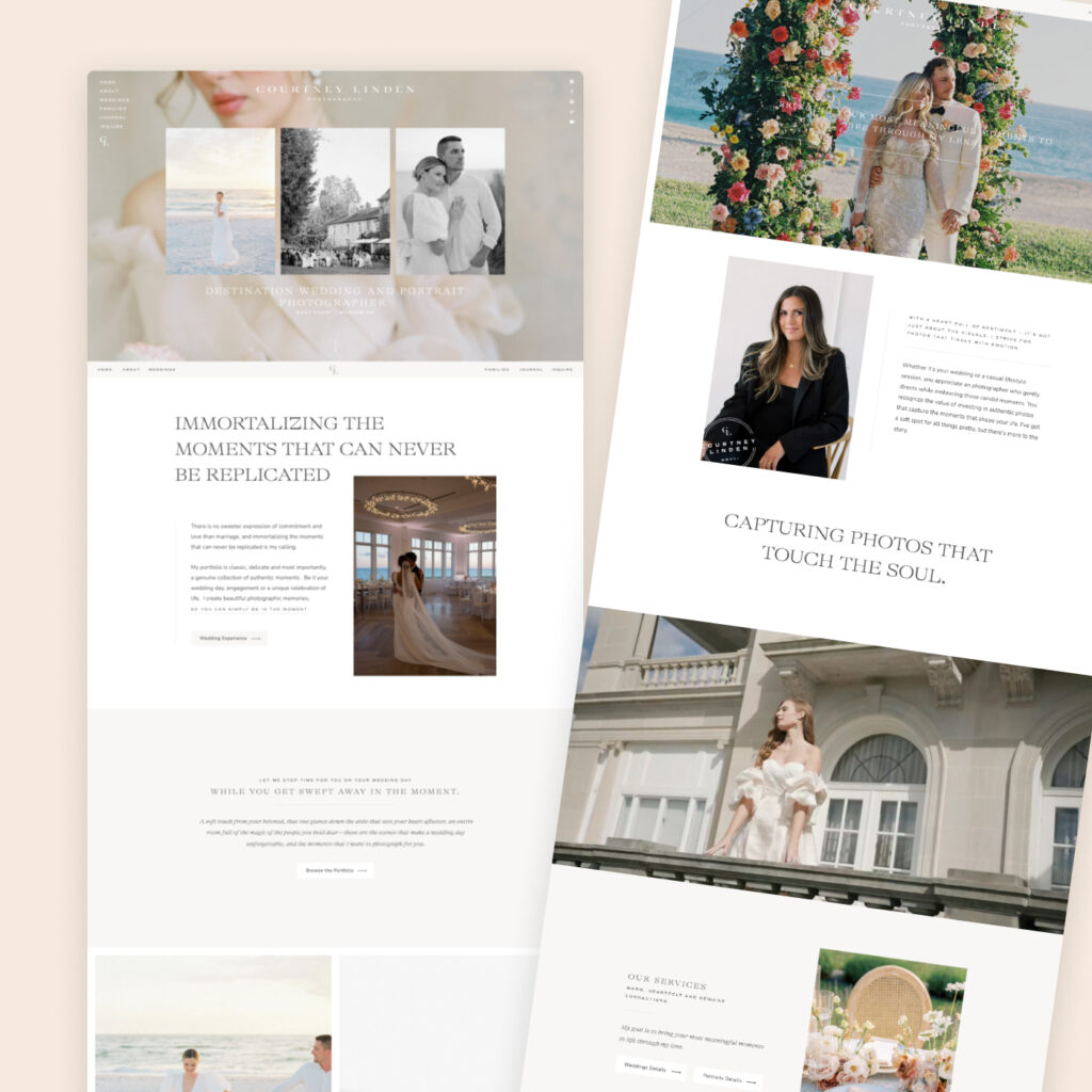 showit website for wedding photographers